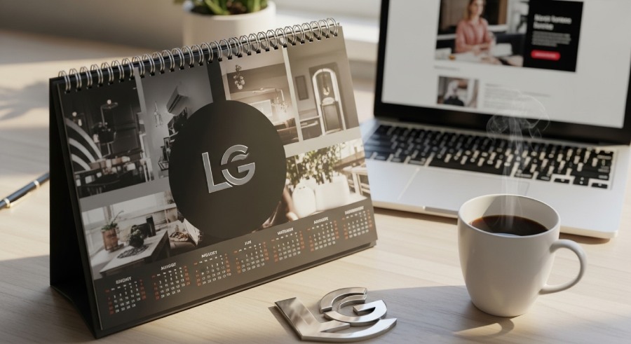 شناسایی برند با تقویم رومیزی